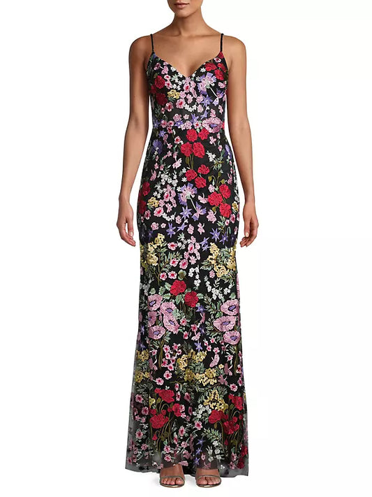 Floral Embroidery Lace- Mac Duggal