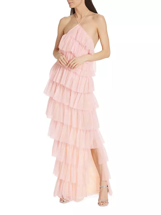 Layered Tulle Halter Neck - The Bar