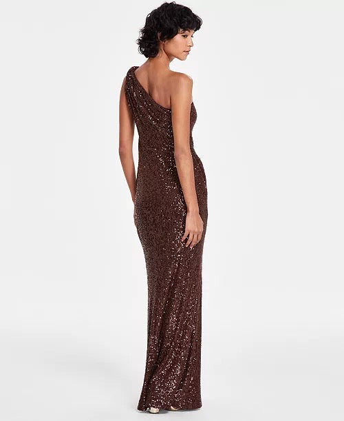 Sequin One Shoulder With Slit- Eliza J