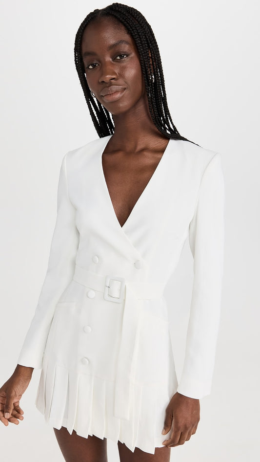 Pleated Blazer Style- Amanda Uprichard