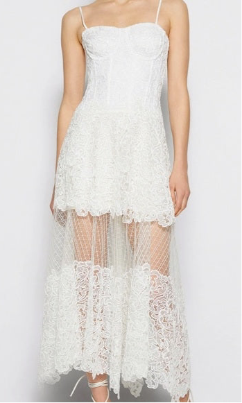 Lace Sheer Bottom Trim with Removable Straps- Jonathan Simkhai
