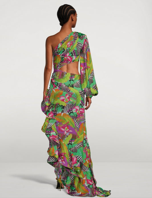 Multicolor One Shoulder with cut out- Bronx and Banco