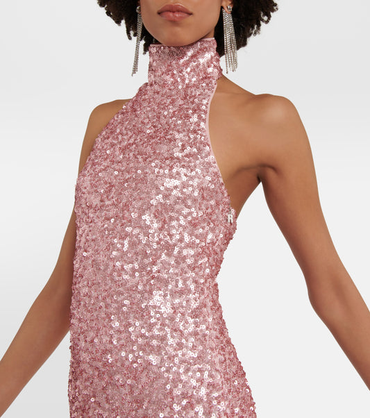 Sparkly Halter Turtleneck- Rotate