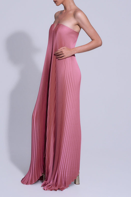 V Detailed Neck Strapless- L’Idée