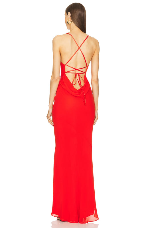 Cowl Neck Maxi- Michael Costello