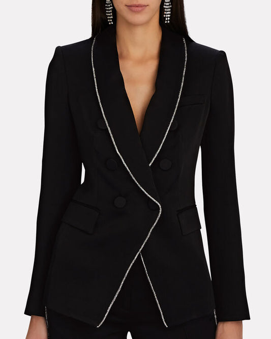 Crystal Detail Satin Pant Suit- Veronica Beard