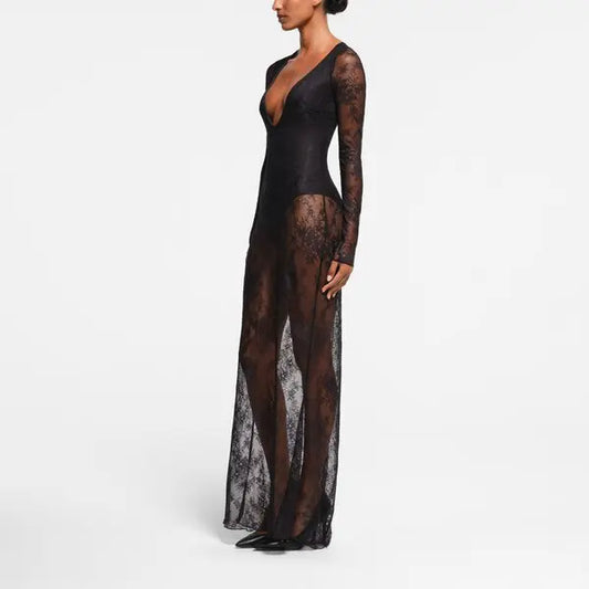 Sheer Lace with BodySuit- Skims