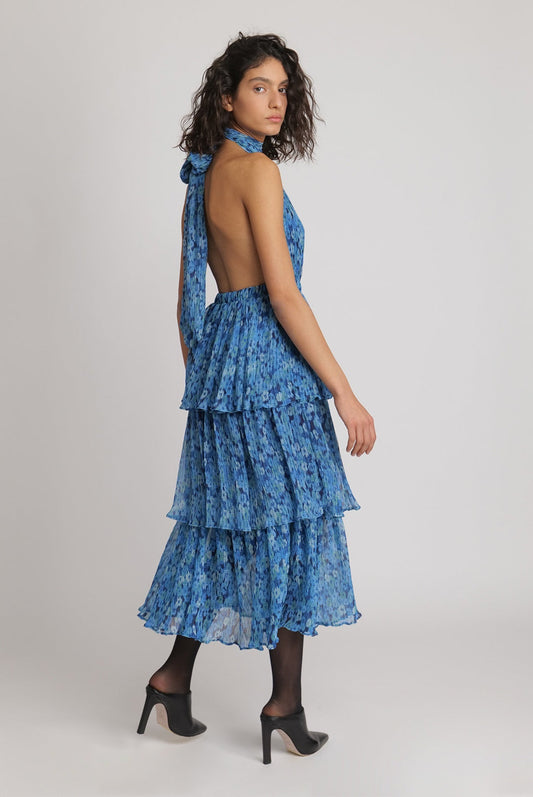 Halter Pleated Chiffon - Sabina Musayev