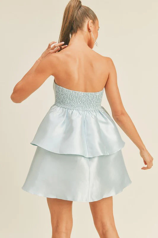 Strapless Layered Ruffle Mini- Edite Mode