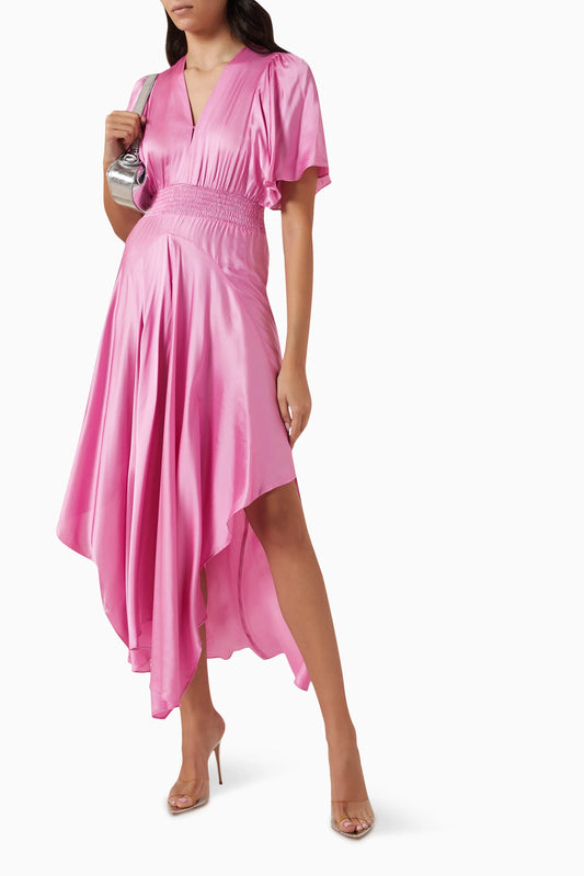 Satin Draped Panel- Maje