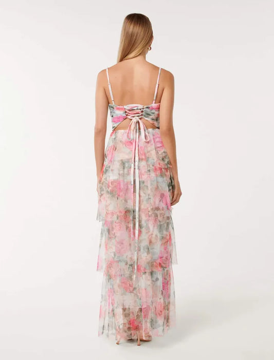Floral Printed Tiered- Evernew