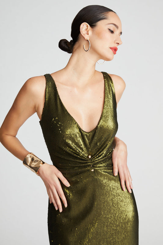 Low V Sequin - Halston