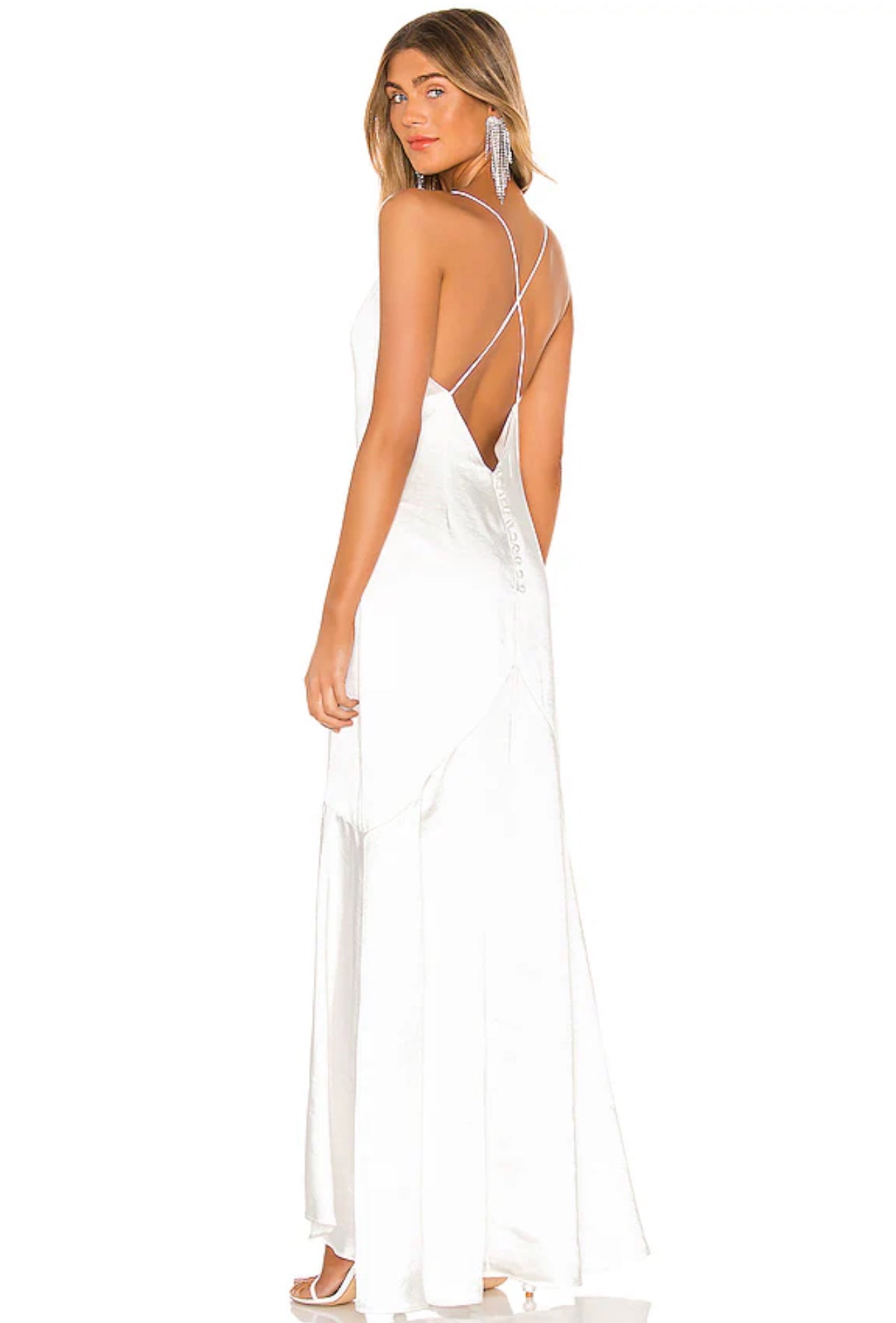 Satin Criss Cross Low Back - Elliatt