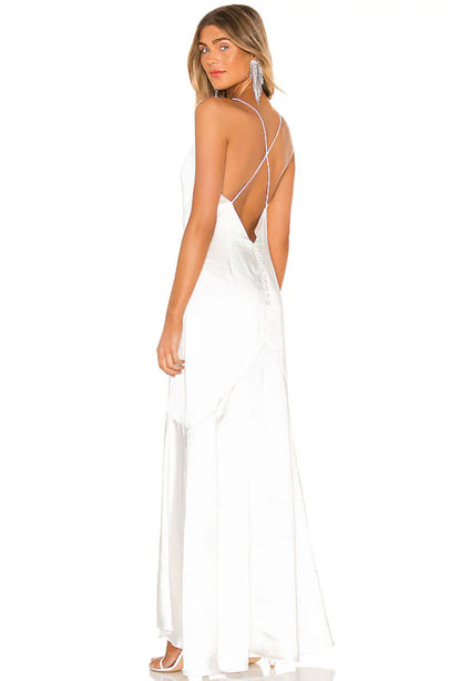 Satin Criss Cross Low Back - Elliatt