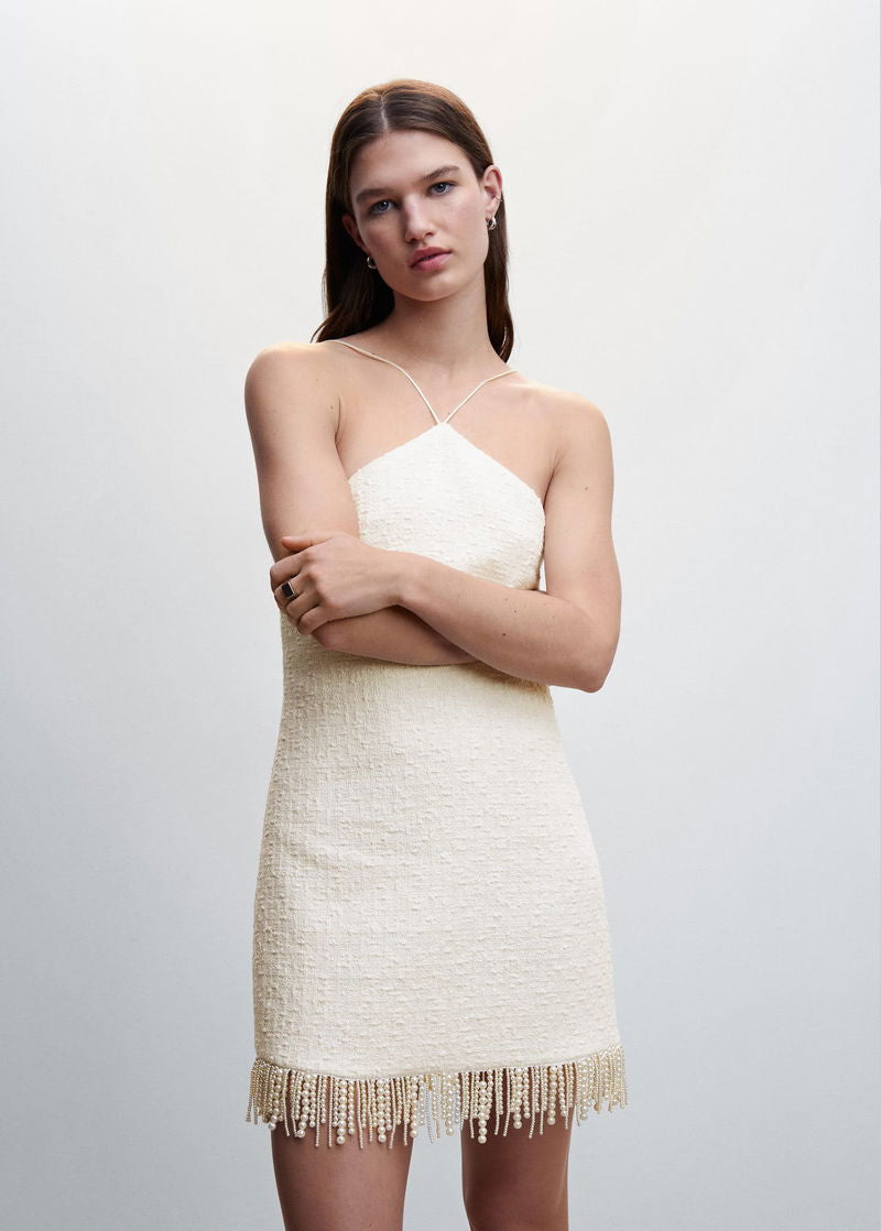 Halter Fringe with Pearls- Jason Wu