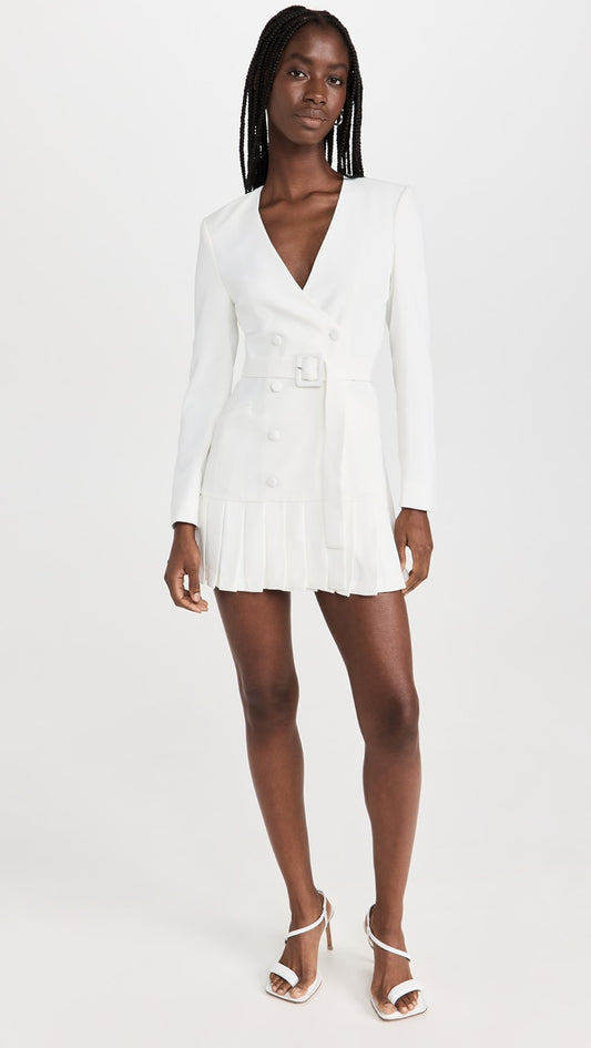 Pleated Blazer Style- Amanda Uprichard