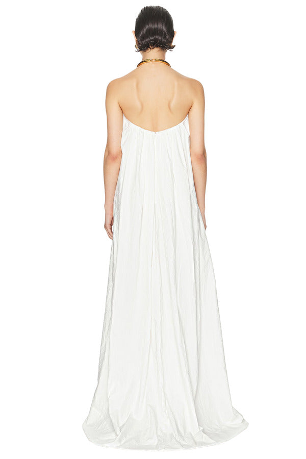 Crinkle pleated gown- Helsa