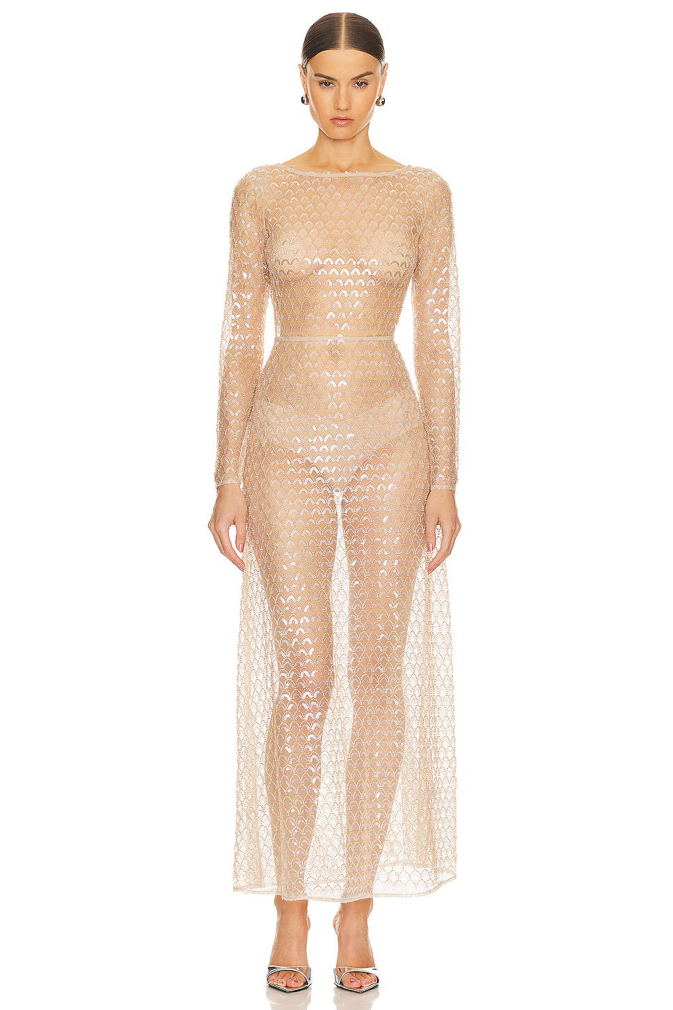 Sheer Beaded Longsleeve- Song of Style
