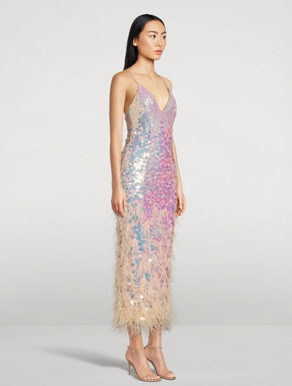 Sequin With Feather- LoveShackFancy