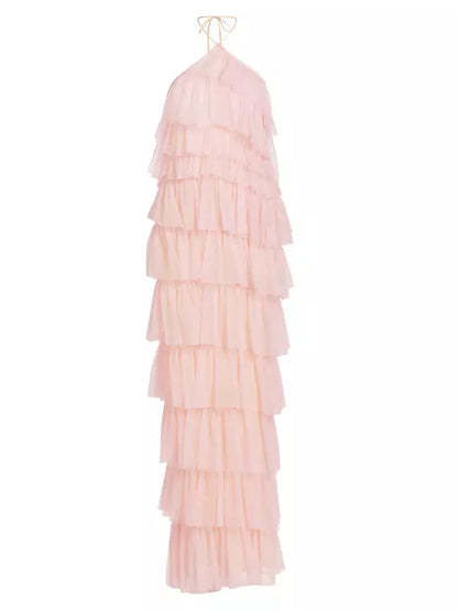 Layered Tulle Halter Neck - The Bar