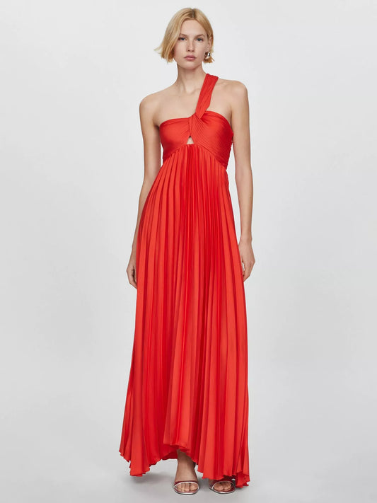 Asymmetrical Pleated- Mango