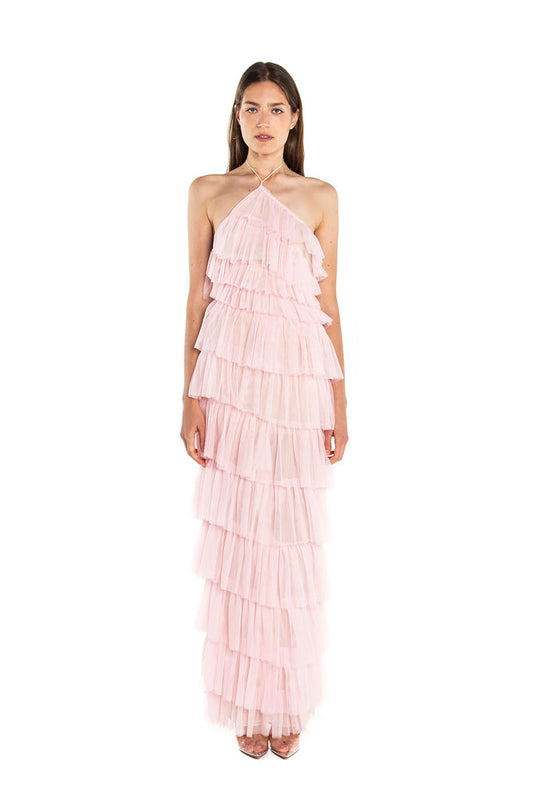 Layered Tulle Halter Neck - The Bar