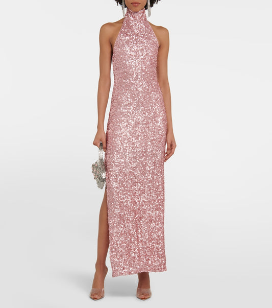 Sparkly Halter Turtleneck- Rotate