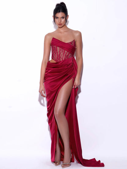 strapless Lace With Slit- Miss Circle