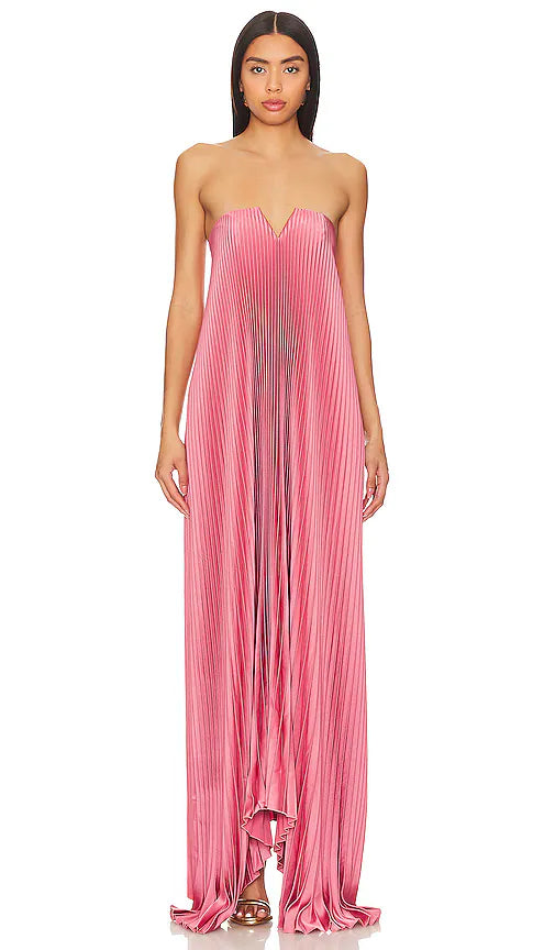 V Detailed Neck Strapless- L’Idée