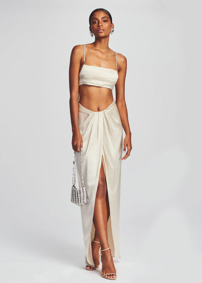 Satin Ruched Set- Retrofete
