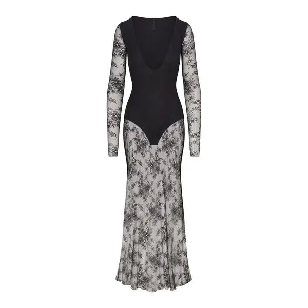 Sheer Lace with BodySuit- Skims