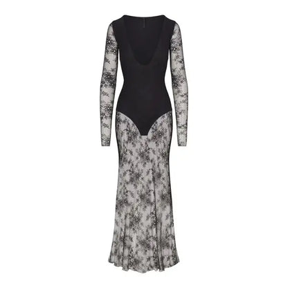 Sheer Lace with BodySuit- Skims