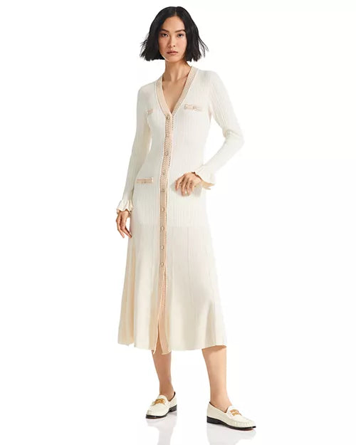 Crochet Trim Knit- Sandro