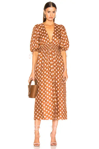 Linen Polkadot dress- Zimmerman