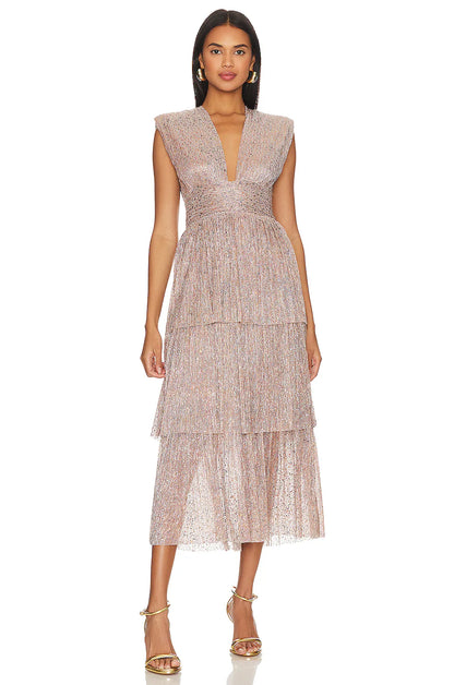 Tiered V-Neck- Sabina Musayev