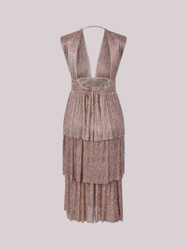 Tiered V-Neck- Sabina Musayev