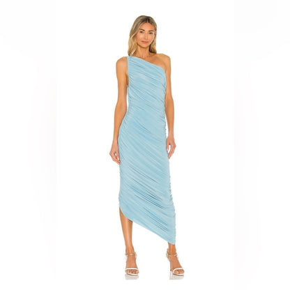 One Shoulder Ruched Diana- Norma Kamali