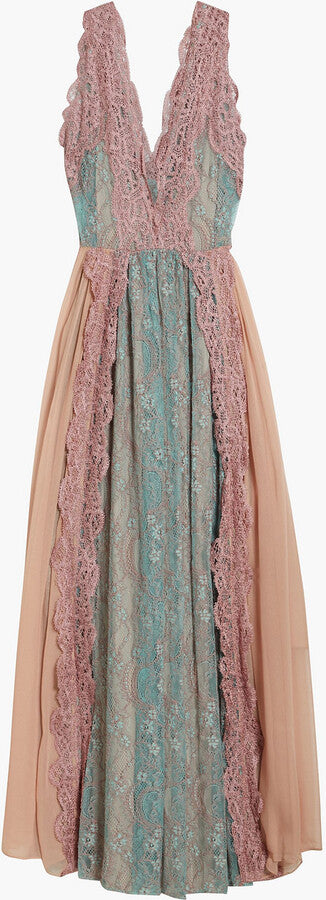 Paneled Crepon, Crochet & Lace- Alexis