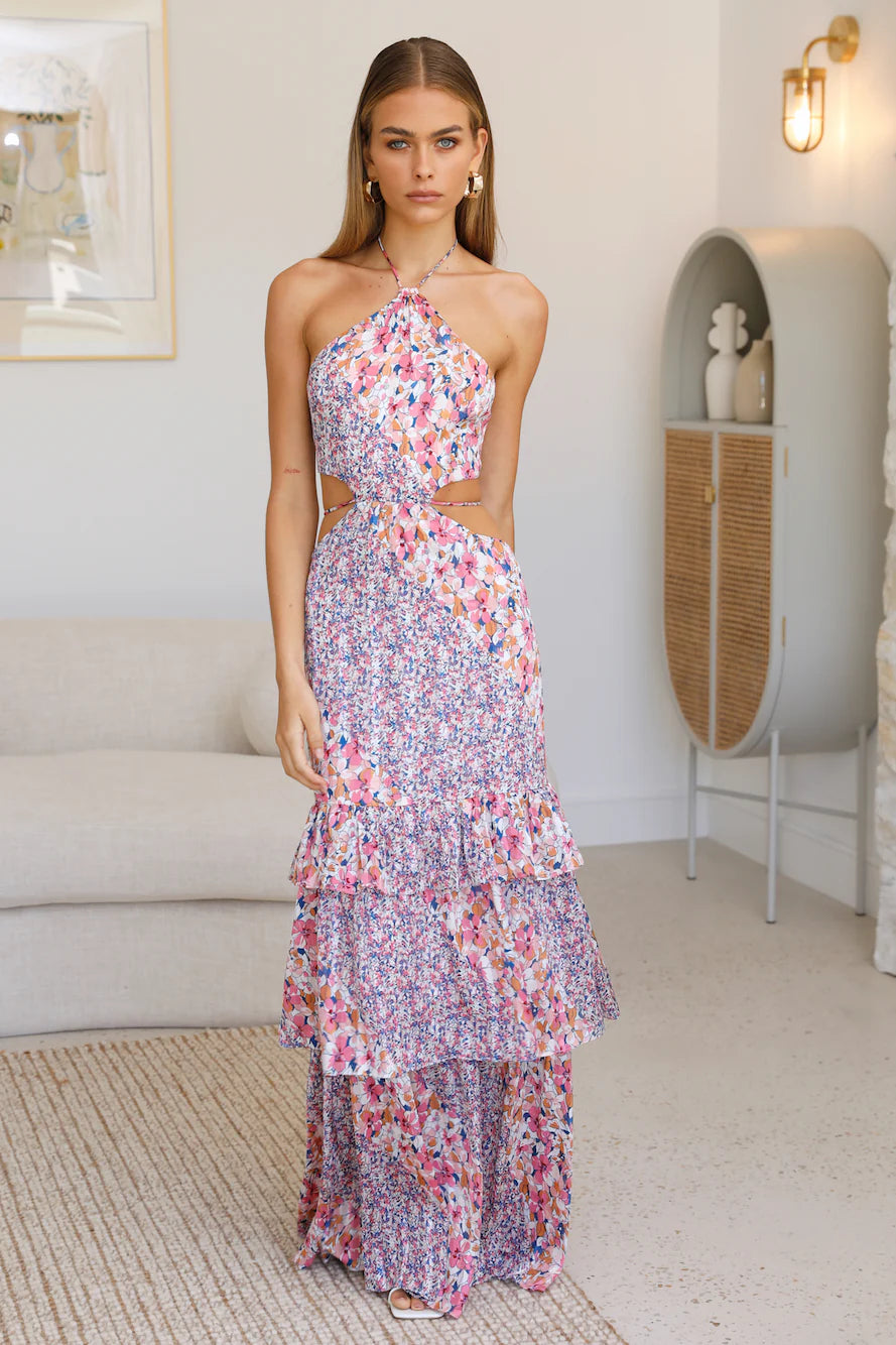 Halter Floral with Cut Outs- HelloMolly