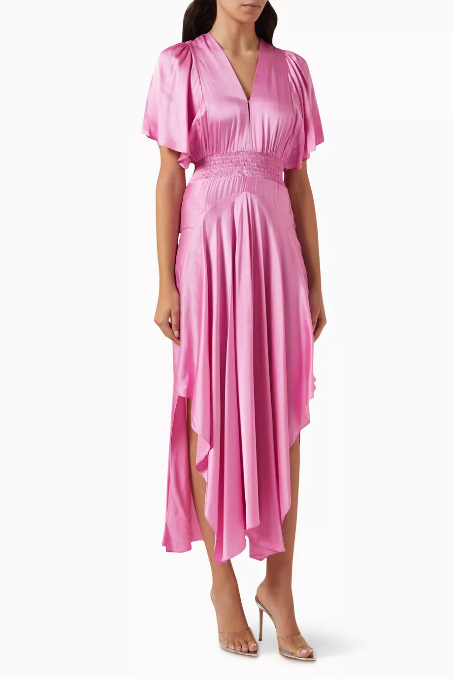 Satin Draped Panel- Maje