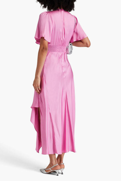 Satin Draped Panel- Maje
