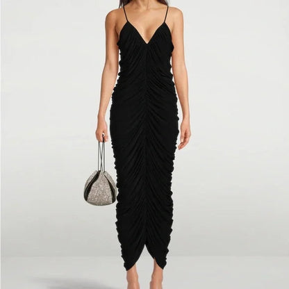 Strappy Ruched Midi- Norma Kamali
