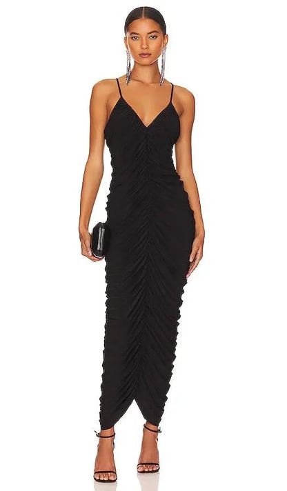 Strappy Ruched Midi- Norma Kamali