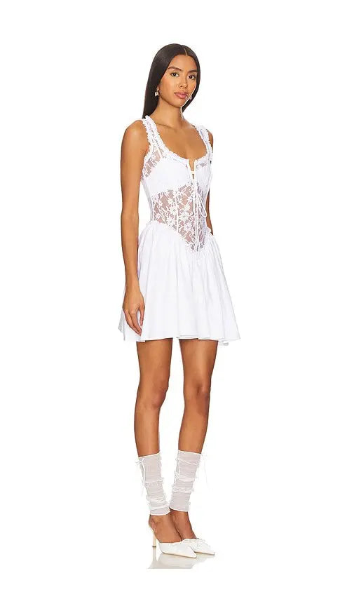 Lace Up See Through Drop Waist- For Love & Lemons