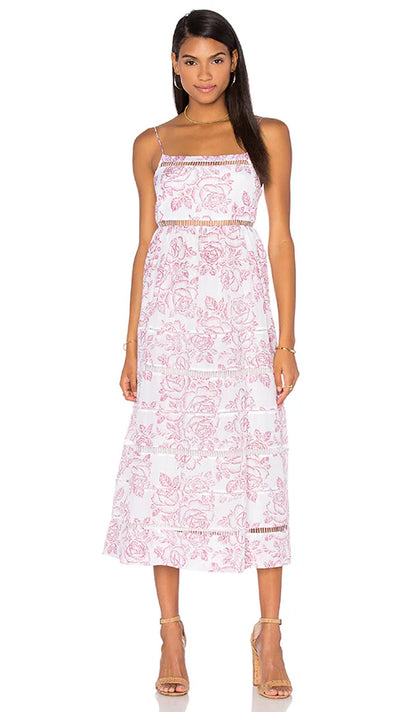 Spaghetti Strap Square Neck- Zimmermann
