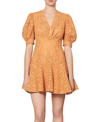 Eyelet Puff Sleeve- Sandro