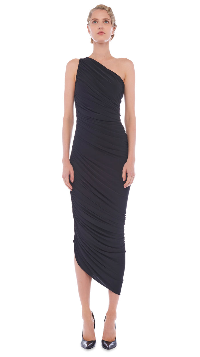 One Shoulder Ruched Diana- Norma Kamali