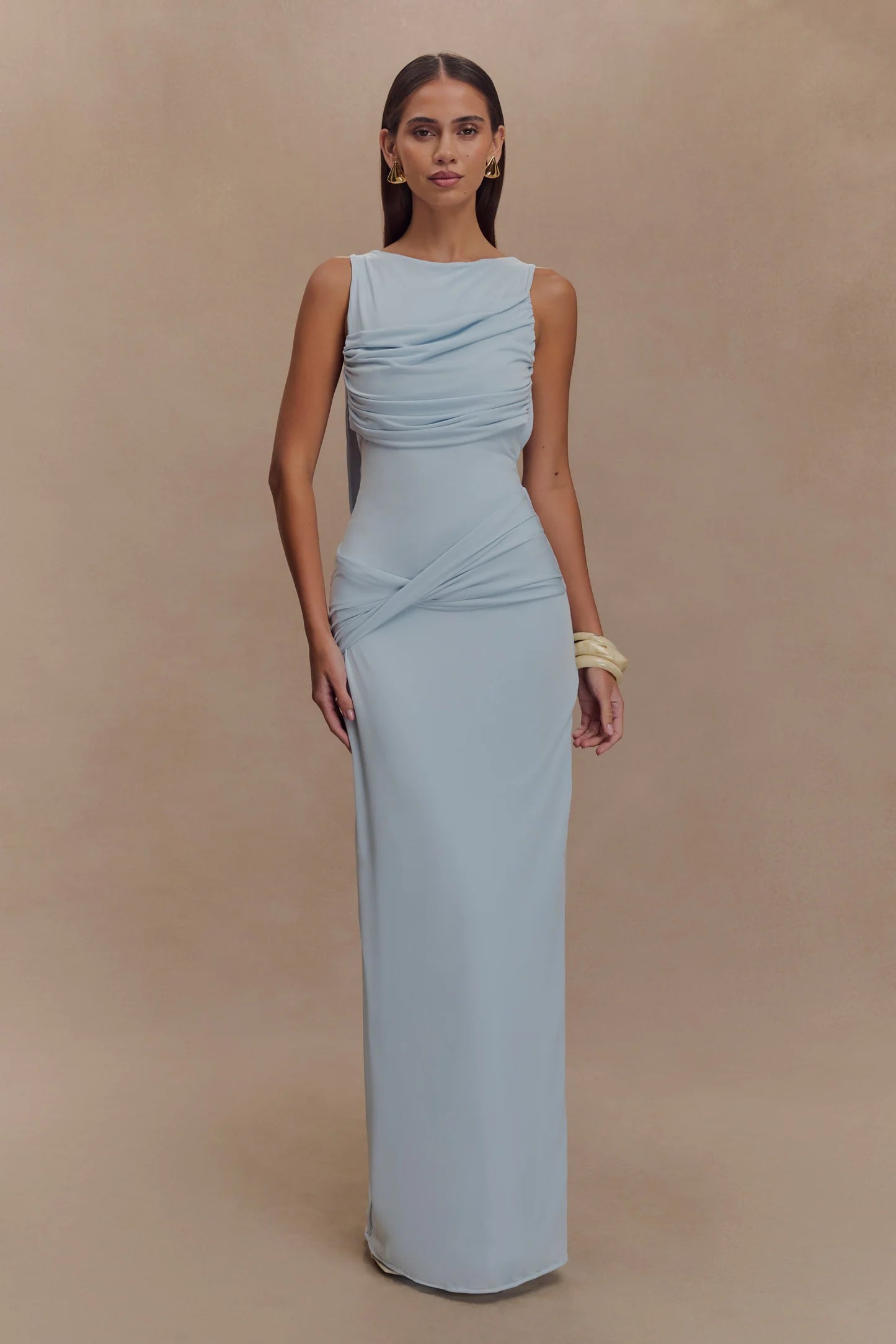Ruched High Neck- Meshki