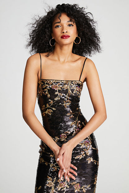 Sequin Floral- Halston