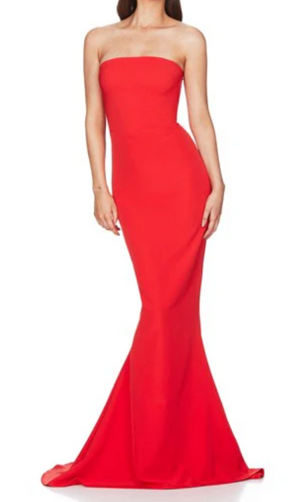 Strapless bodycon with Train- Nookie